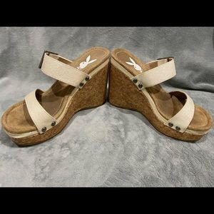 Playboy wedge sandals